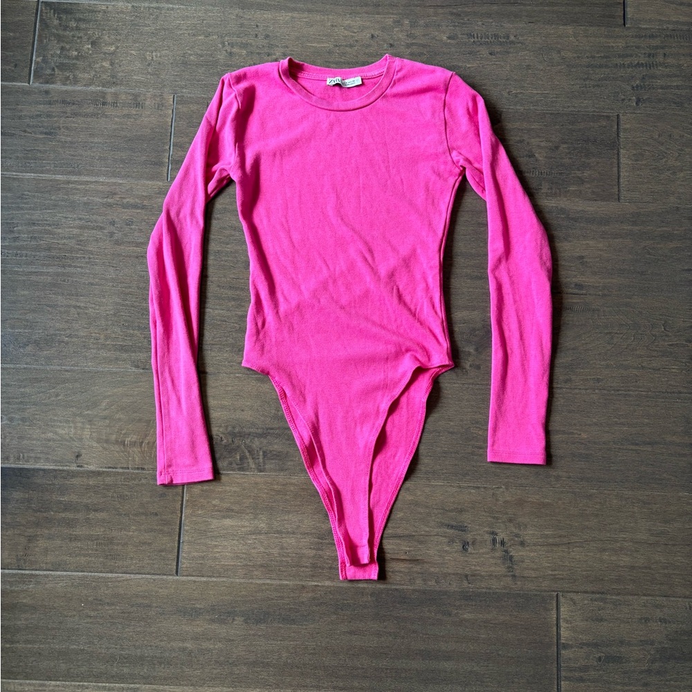 Zara Fuchsia Long Sleeve Bodysuit
